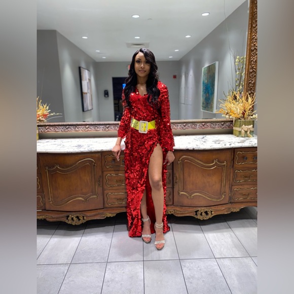 Size: Small Oyemwen Ruby Red Birthday Dress ❤️ - Picture 3 of 5